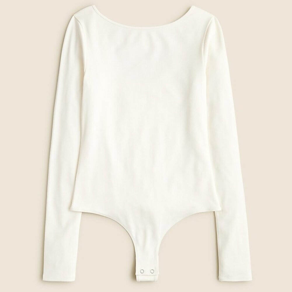 NWT J. Crew Cream Long Sleeve Bodysuit 3X